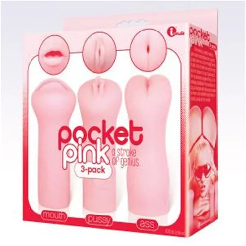 Pocket Pink 3 Pack Icon Brands Vibrators