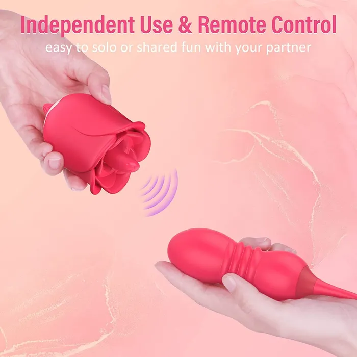 Rose Toy Combo Remote Control Clit Stimulator Thrusting Dildos Women Vibrator Domlust Vibrators Rose Toy Combo Remote Control Clit Stimulator Thrusting Dildos Women Vibrator Domlust Vibrators