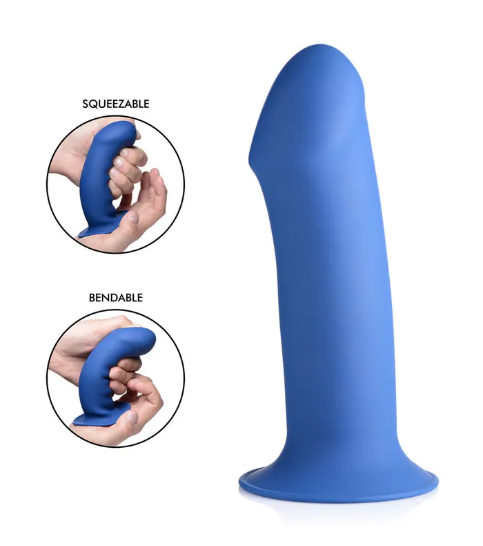 Squeezable Thick Phallic Dildo Blue 2024 Holiday Sale Specials Dildos