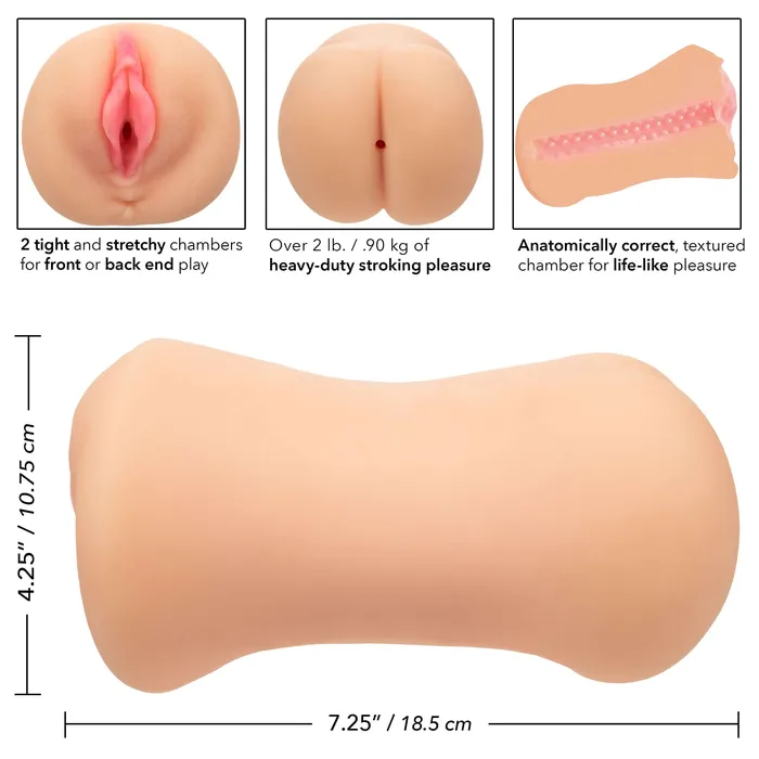 Stroke It Dual Entry Pussy and Ass Ivory CalExotics Male Sex Toys Stroke It Dual Entry Pussy and Ass Ivory CalExotics Male Sex Toys