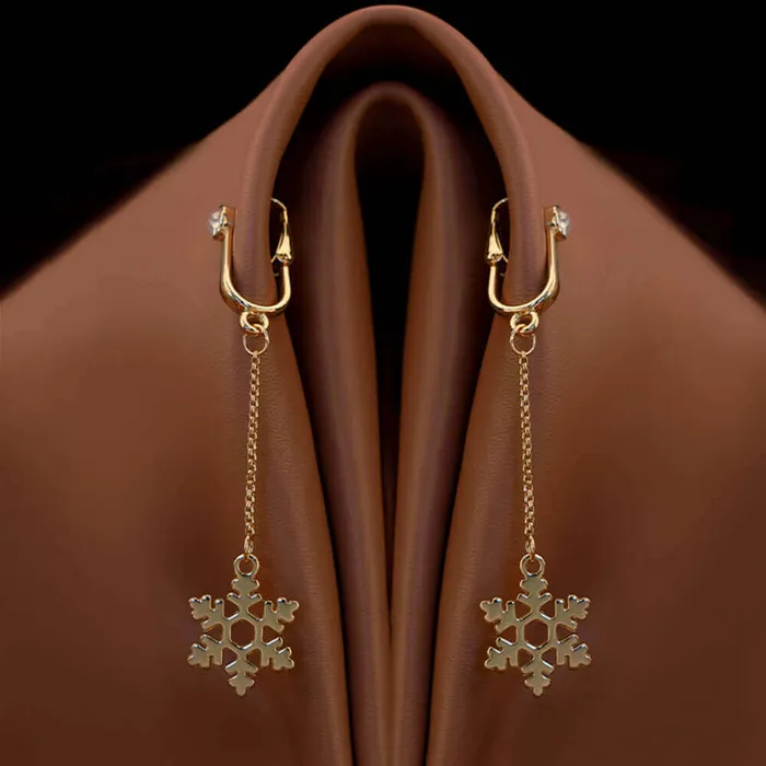 UPKO Female Sex Toys UPKO Nonpierced Snowflake Clitoral Jewelry
