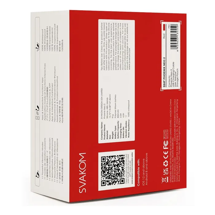 Vibrators Svakom Phoenix Neo 2 Interactive App Controlled Vibrator Svakom