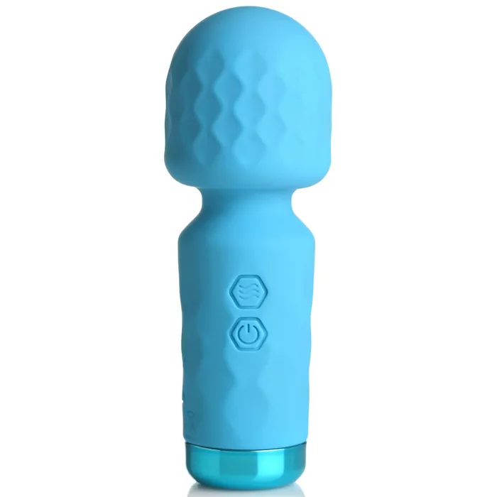 Vibrators XR Brands 10x Mini Silicone Wand Blue
