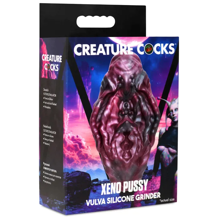 Xeno Pussy Vulva Silicone Grinder Redblack XR Brands Creature Cocks Anal