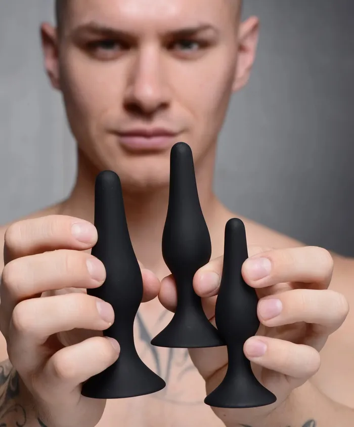XR Brands Anal Triple Spire Tapered Silicone Anal Trainer Set