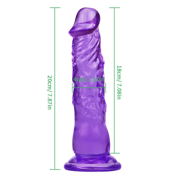 8 Inch extra straight purple dildo Anal