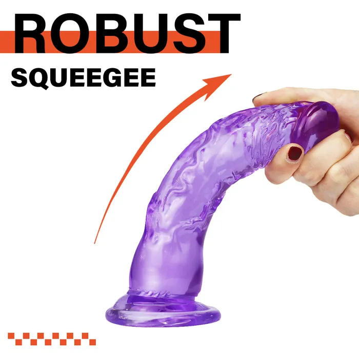 8 Inch extra straight purple dildo Anal