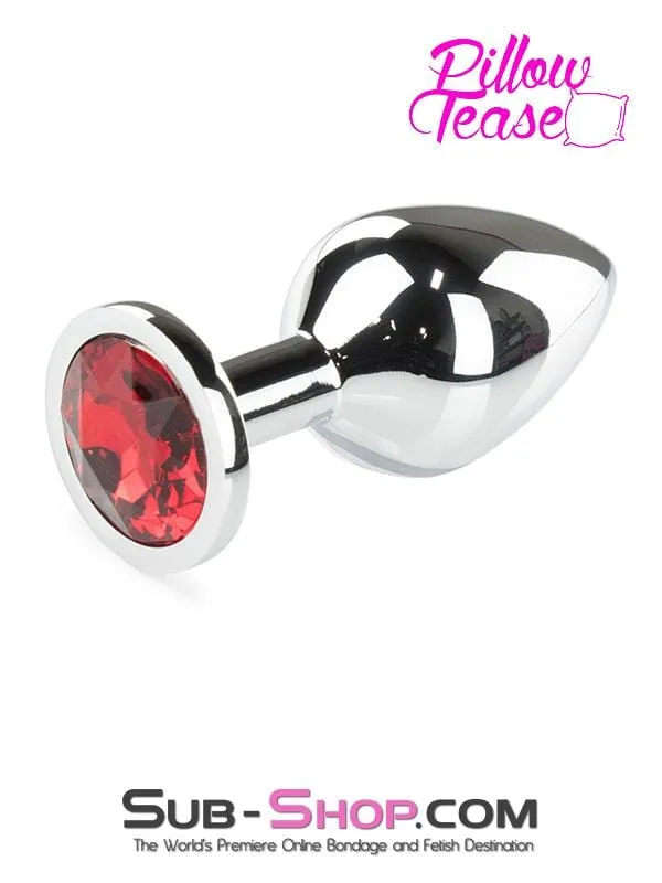 Anal 1854M Chromed Light Weight Ruby Red Crystal Tipped Butt Plug Medium MEGA Deal Moonwell