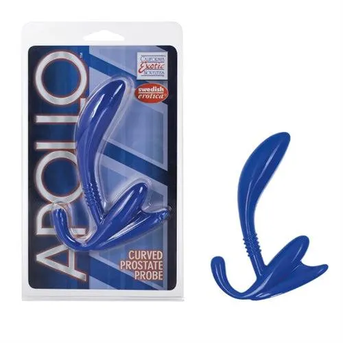 Anal CalExotics Apollo Curve Prostate Probe Blue Anal CalExotics Apollo Curve Prostate Probe Blue