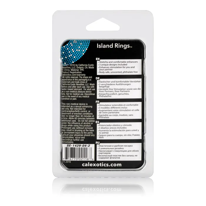 Anal Calexotics Three Size Beaded Pleasure Rings for Fun and Comfort