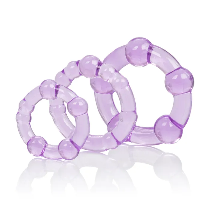 Anal Calexotics Three Size Beaded Pleasure Rings for Fun and Comfort
