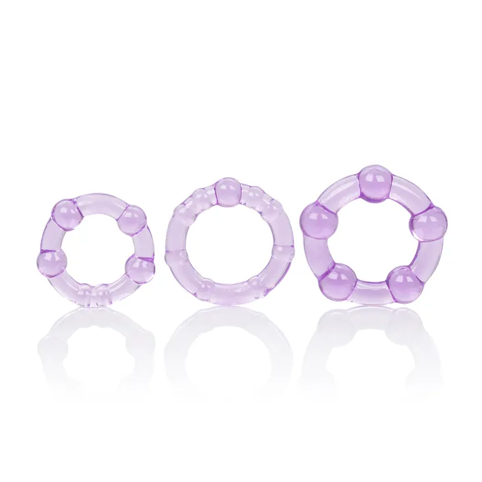 Anal Calexotics Three Size Beaded Pleasure Rings for Fun and Comfort