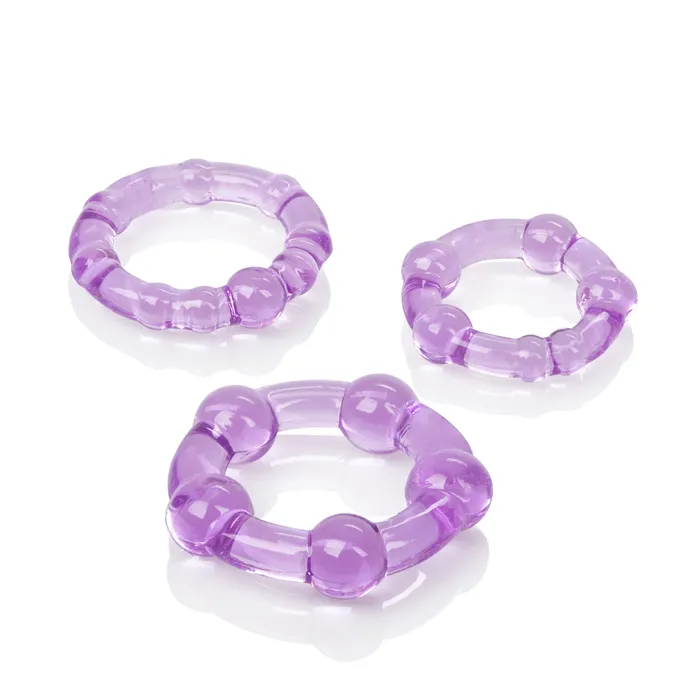 Anal Calexotics Three Size Beaded Pleasure Rings for Fun and Comfort
