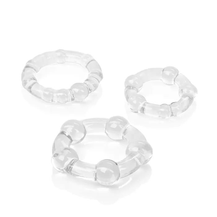 Anal Calexotics Three Size Beaded Pleasure Rings for Fun and Comfort