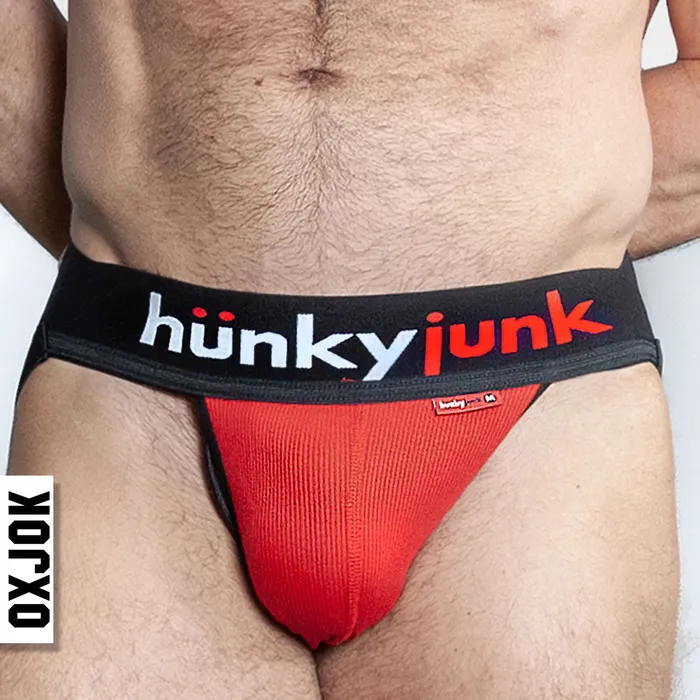 Anal Hunker ComfyPouch SliderStrap Jock Red Hot Small OXJok