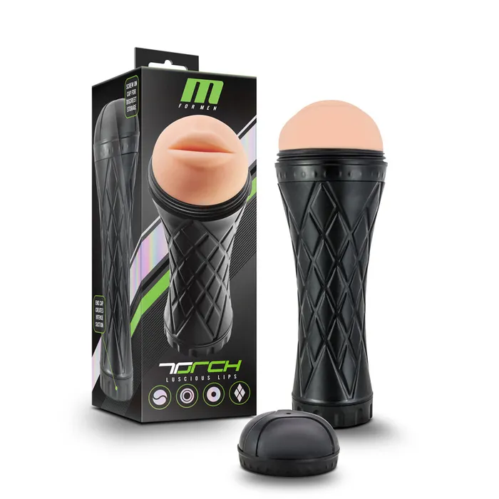 Blush Novelties Female Sex Toys Soft Torch Lips Ribbed Pleasure in a Sneaky Canister