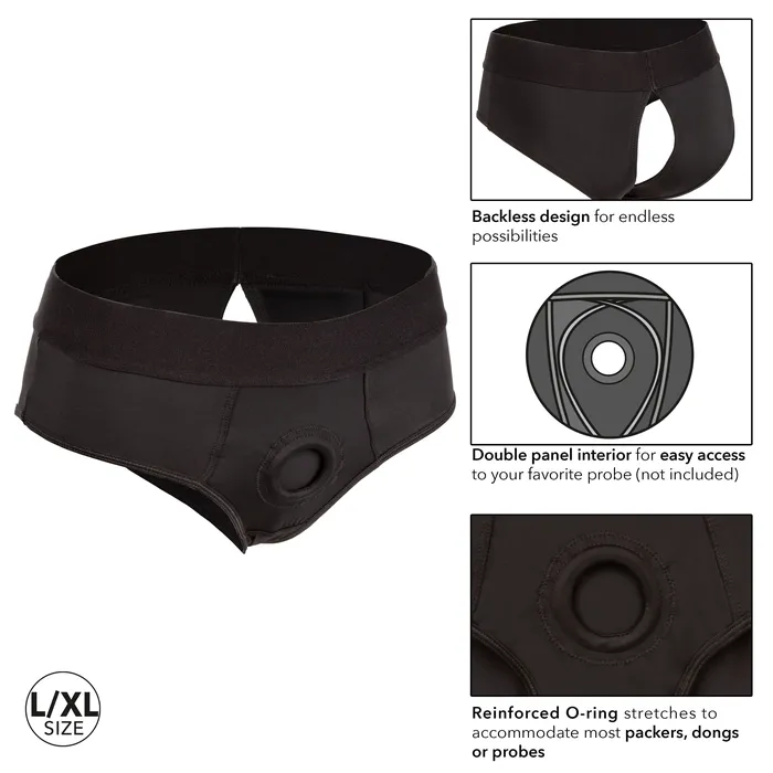 Boundless Backless Brief Lxl Black CalExotics Anal Boundless Backless Brief Lxl Black CalExotics Anal