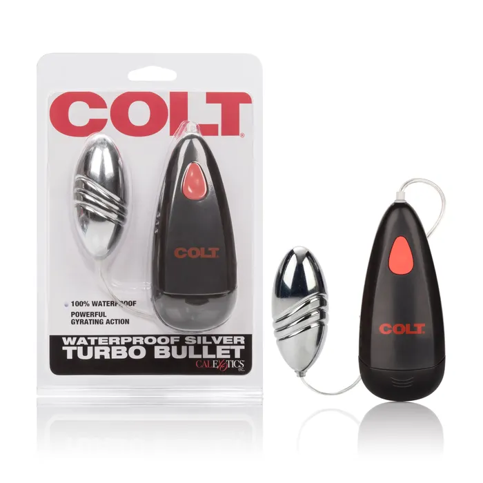 CalExotics Female Sex Toys Colt Waterproof Silver Turbo Bullet CalExotics Female Sex Toys Colt Waterproof Silver Turbo Bullet
