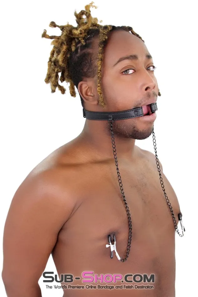 Couples 2258MQ OhMy Ring Gag with Black Wicked Nipple Clamps Set MEGA Deal Idea