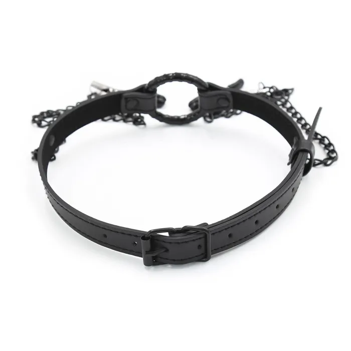 Couples 2258MQ OhMy Ring Gag with Black Wicked Nipple Clamps Set MEGA Deal Idea