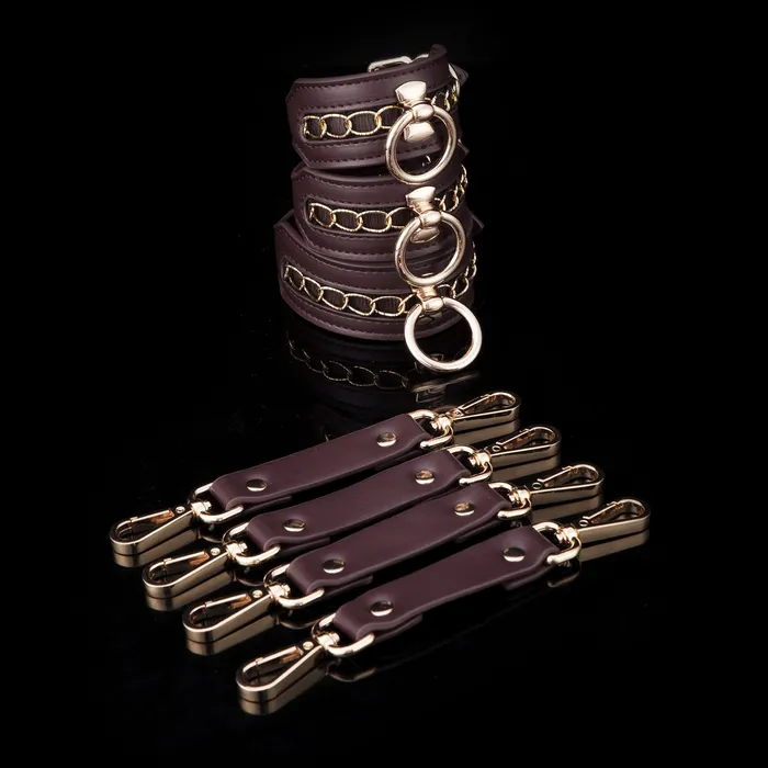 Couples STELLAR Black Raspberry Bondage Kit 14 Pieces CandyBabe