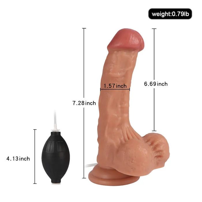 Dildos 7 Inch Squirting Suction Cup Dildo