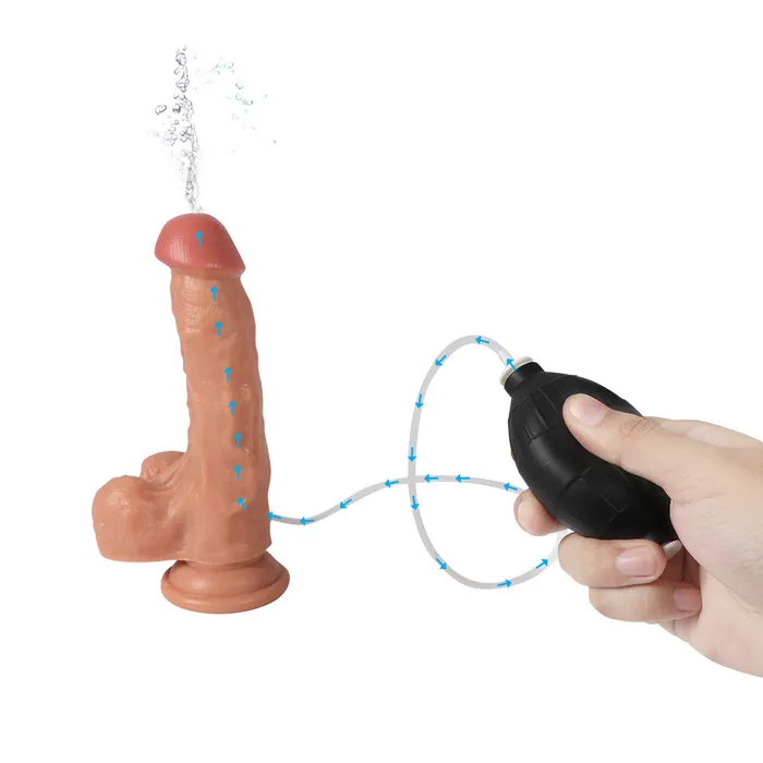 Dildos 7 Inch Squirting Suction Cup Dildo