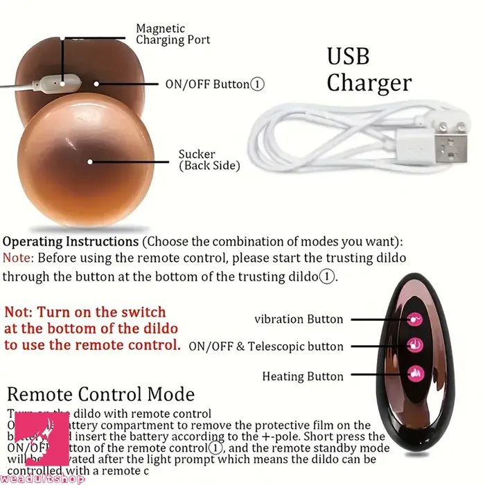 Dildos 866in 4in1 Vibrating Thrusting Rotation Heating Automatic Real Dildo Weadultshop
