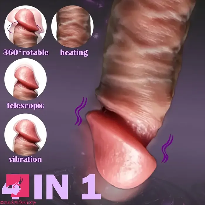 Dildos 866in 4in1 Vibrating Thrusting Rotation Heating Automatic Real Dildo Weadultshop