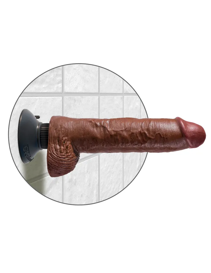 Dildos Pipedream Vibrating King Cock Toy 10Inch Fun with Suction Base and Real Feel