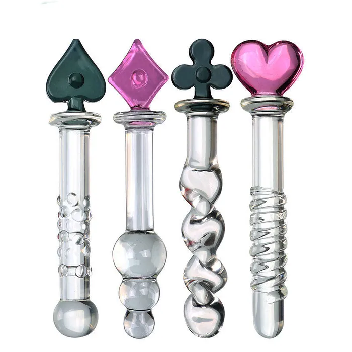  Dildos Poker Series Glass Anal Dildo