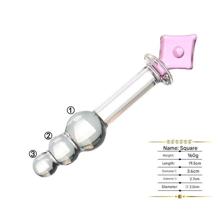  Dildos Poker Series Glass Anal Dildo