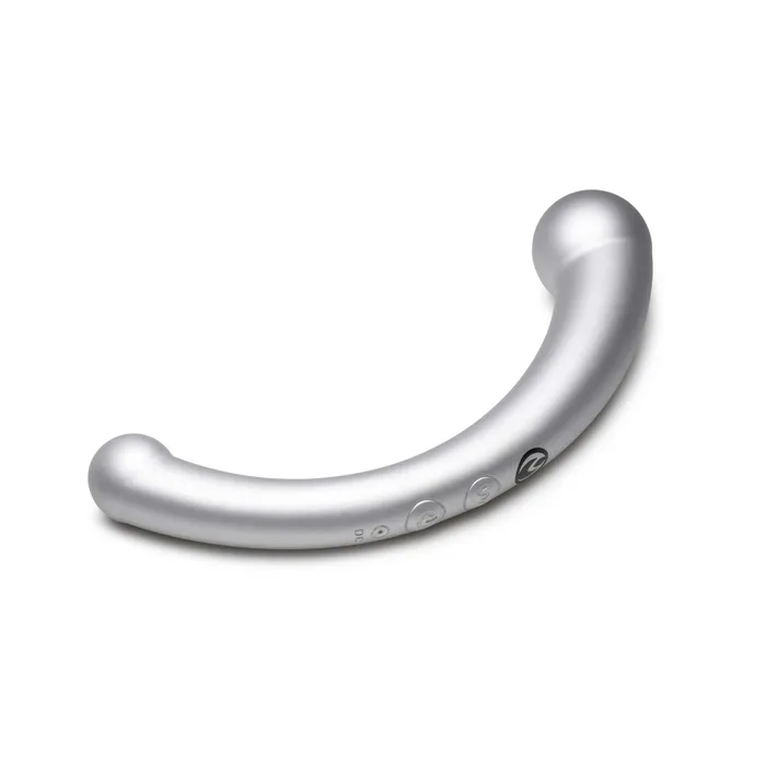 Dildos Sale 10x VibraCrescent Silicone Dual Ended Dildo Silver
