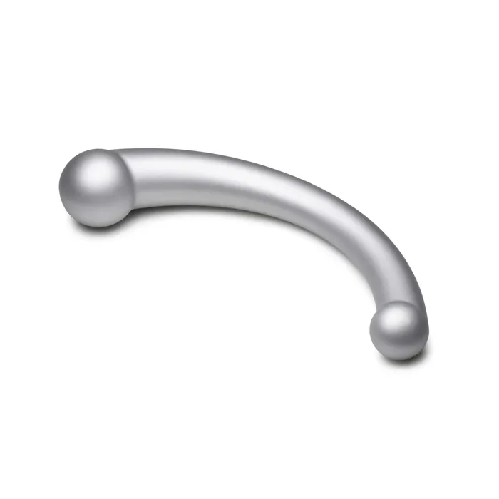 Dildos Sale 10x VibraCrescent Silicone Dual Ended Dildo Silver