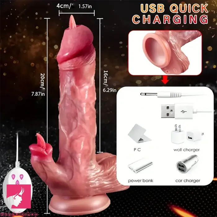 Dildos Weadultshop 787in 4in1 Real Thrusting Intense Vibrating Heating Licking Dildo Dildos Weadultshop 787in 4in1 Real Thrusting Intense Vibrating Heating Licking Dildo