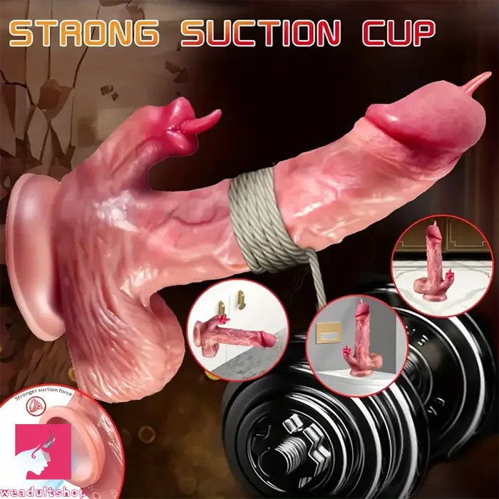 Dildos Weadultshop 787in 4in1 Real Thrusting Intense Vibrating Heating Licking Dildo