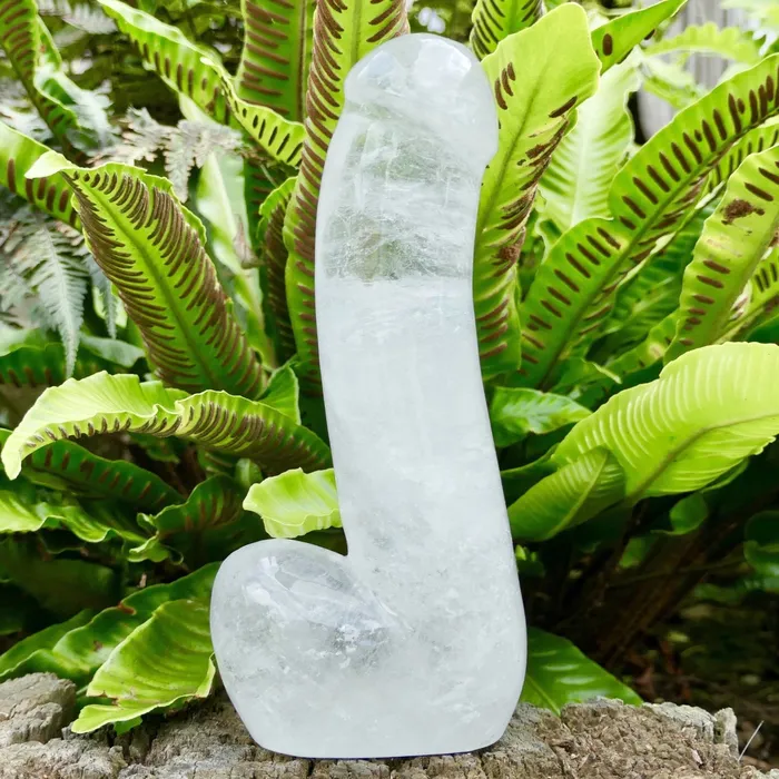 Dildos YoniLoveCrystals Penis Shaped Clear Quartz Crystal Dildo