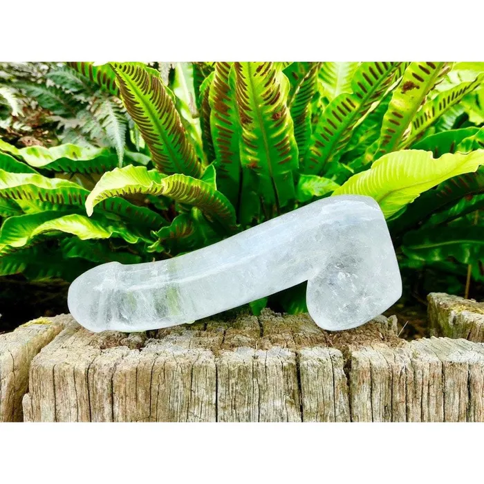 Dildos YoniLoveCrystals Penis Shaped Clear Quartz Crystal Dildo