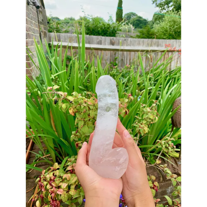 Dildos YoniLoveCrystals Penis Shaped Clear Quartz Crystal Dildo