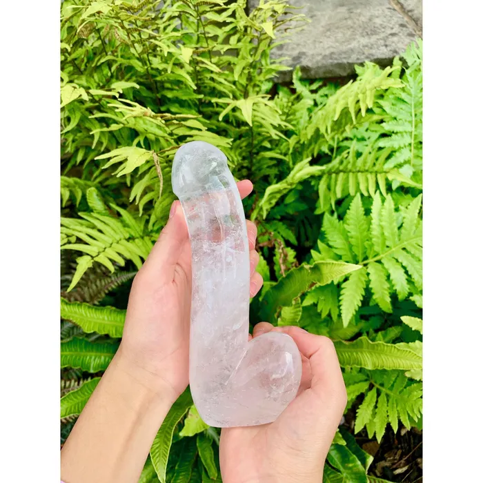 Dildos YoniLoveCrystals Penis Shaped Clear Quartz Crystal Dildo