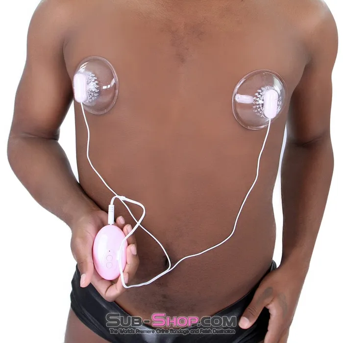 Eiffel Vibrators 0182E Pink Vibrating Nipple Stimulator Cups