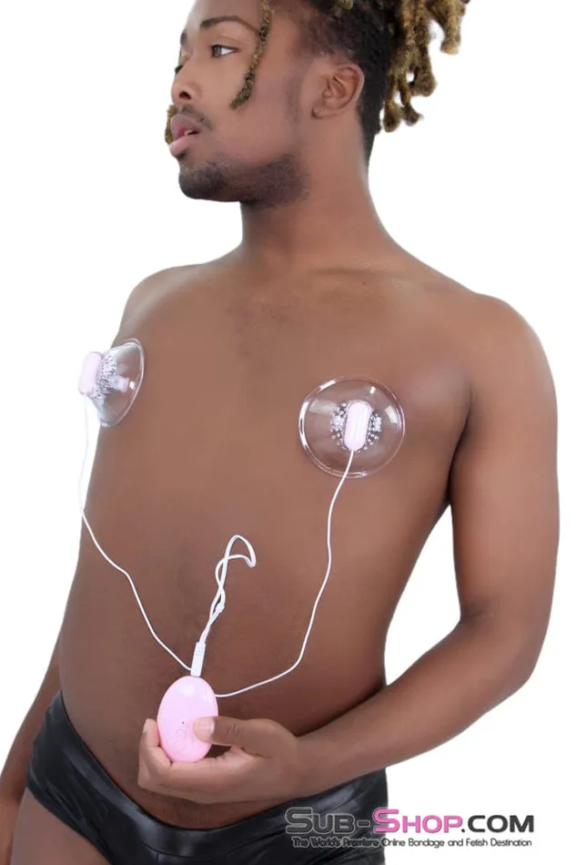 Eiffel Vibrators 0182E Pink Vibrating Nipple Stimulator Cups
