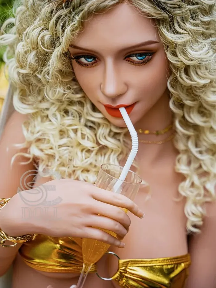 F831158cm5ft2335kg Doris D Cup TPE Blonde Curly Hair Latin Beauty Love Doll SE Doll SE Doll Male Sex Toys