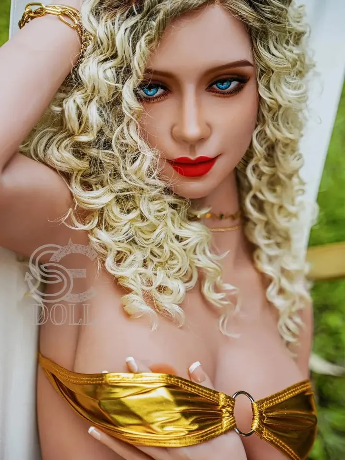 F831158cm5ft2335kg Doris D Cup TPE Blonde Curly Hair Latin Beauty Love Doll SE Doll SE Doll Male Sex Toys