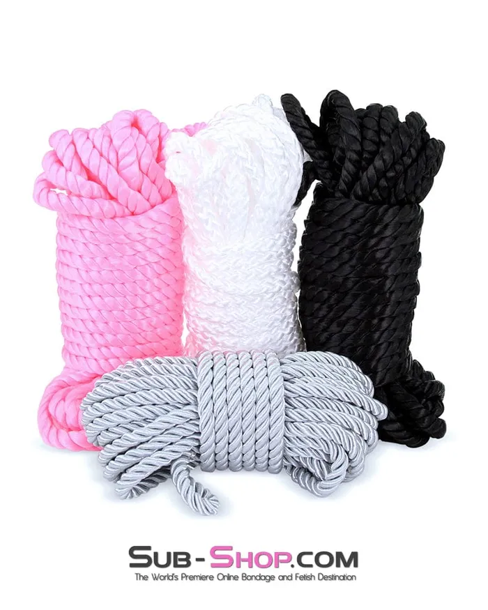 Female Sex Toys 7773RS Tie One On Braided White Bondage Rope Moonwell