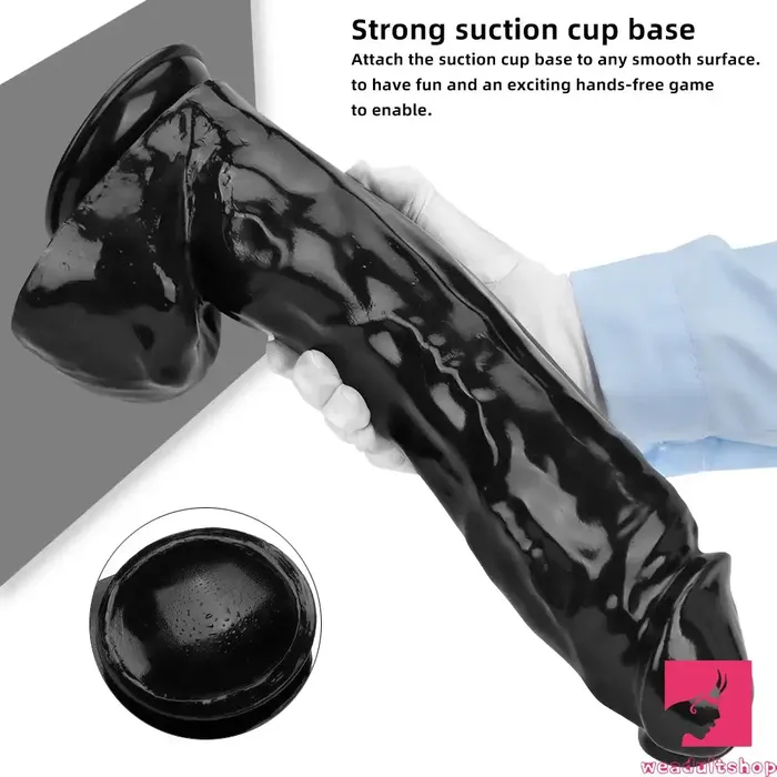 Female Sex Toys Weadultshop 1437in Large Thick Black Dildo For Anal Vaginal Expansion With Balls