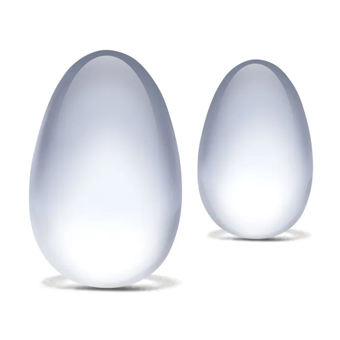 Gls Anal Twin Set Glass Yoni Eggs For Easy Insertion