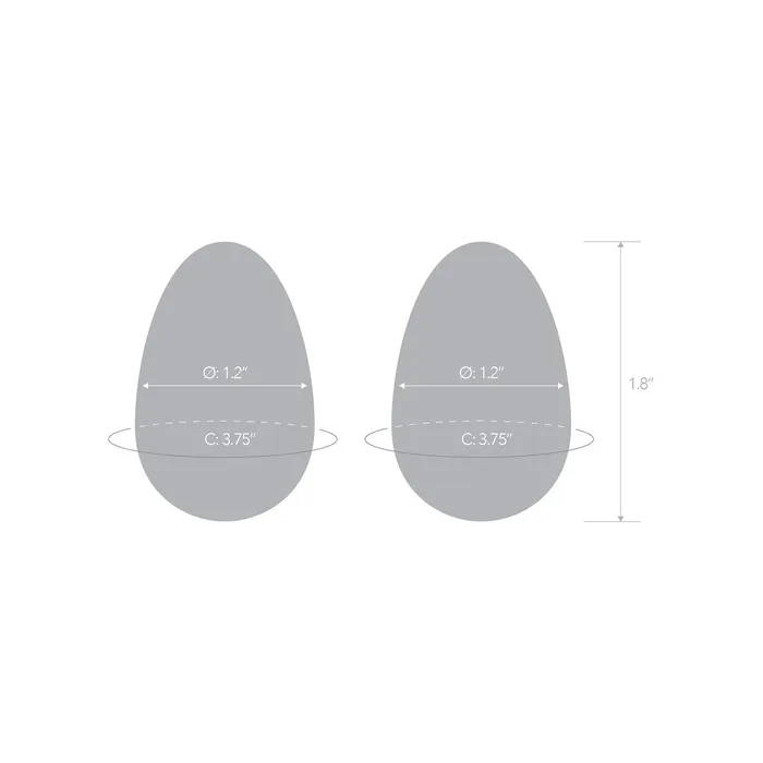 Gls Anal Twin Set Glass Yoni Eggs For Easy Insertion