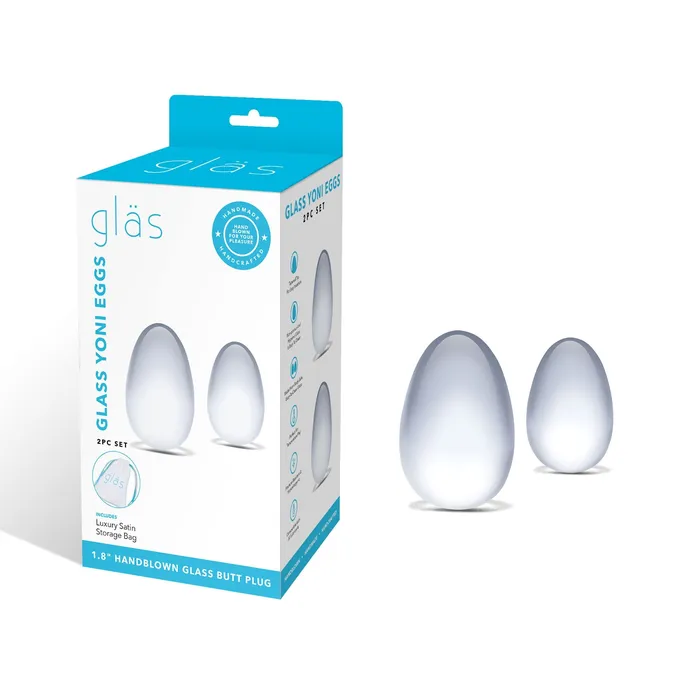 Gls Anal Twin Set Glass Yoni Eggs For Easy Insertion