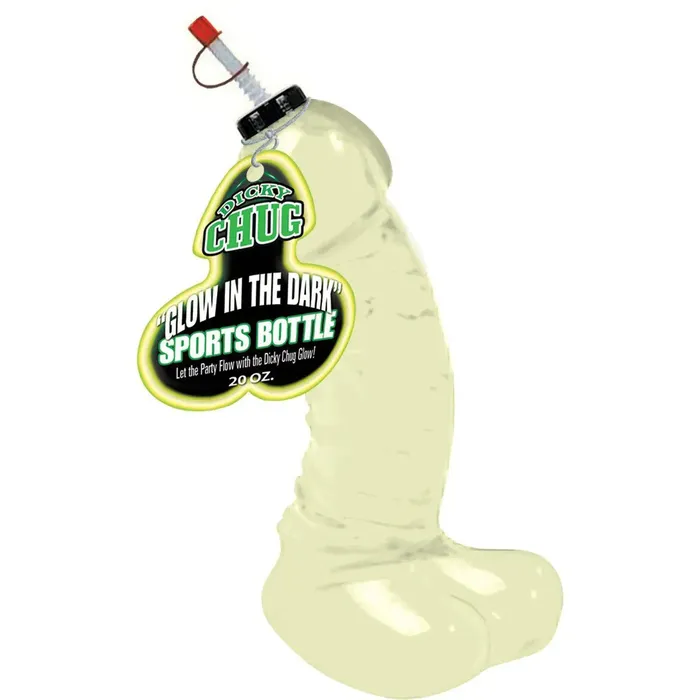 Hott Products Dildos Dicky Chug Sports Bottle GlowintheDark
